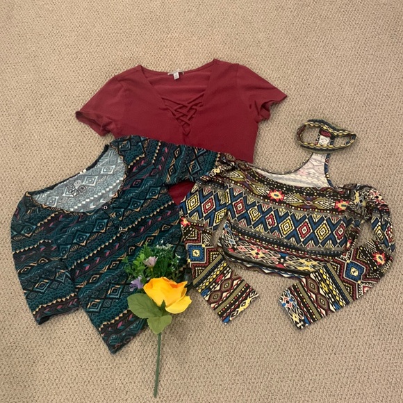 Charlotte Russe Tops - 🌹Cute Crop Top Bundle - Very fun & Creative Looks! - Charlotte Russe • Blush